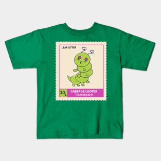 Kawaii Cute Grub, Cabbage Looper - Stamp Collection, Grub Kids T-Shirt